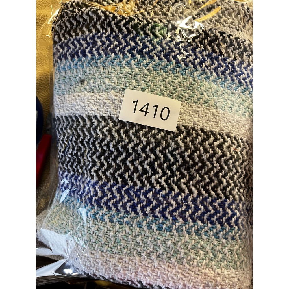 Baja Joe Mexican Hoodie Blue White Black Striped Jerga Pullover Large - Picture 9 of 9